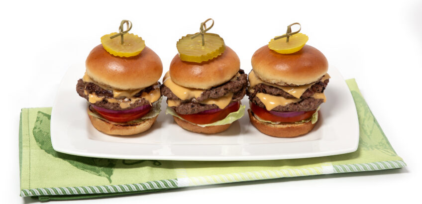 Griddled Classic Cheeseburger Slider Trio (1466)
